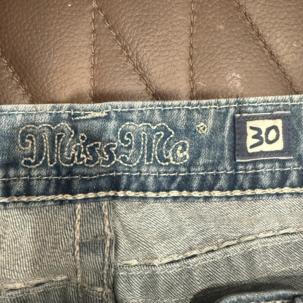 Miss Me Light Blue Distressed Boot Cut Jeans - Picture 4 of 4